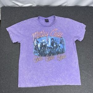 Motley Crue Girls Girls Girls Purple Tour Graphic T Shirt Mens XL